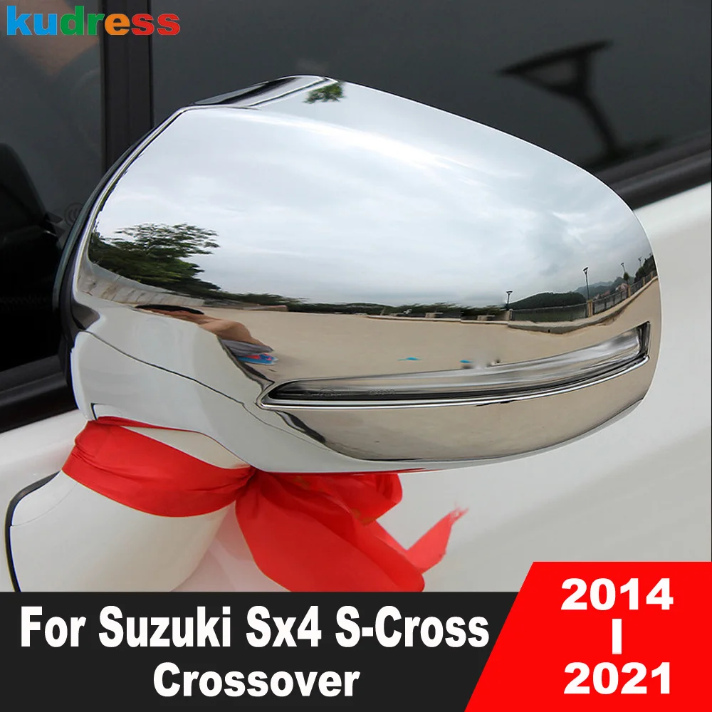 Хромированная Крышка для зеркала заднего вида автомобиля Suzuki Sx4 S-Cross 2014-2017 2018 2019
