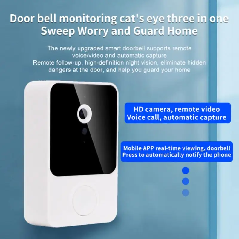 

Smart Home Real Time Visual Doorbell Wireless Wifi Doorbell Remote Control Monitor Intelligent