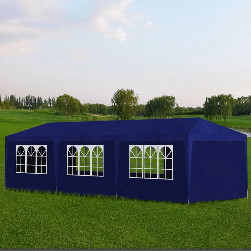 

Party Tent, Polyester Garden Sunshade Awning, Garden Decoration Blue 3x9 m
