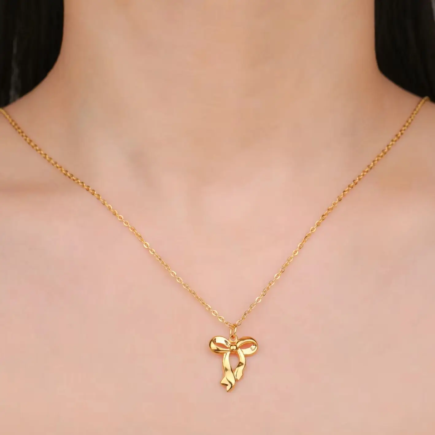 Unift Элегантный женский галстук-бабочка Y2k шейная цепочка подвеска из нержавеющей