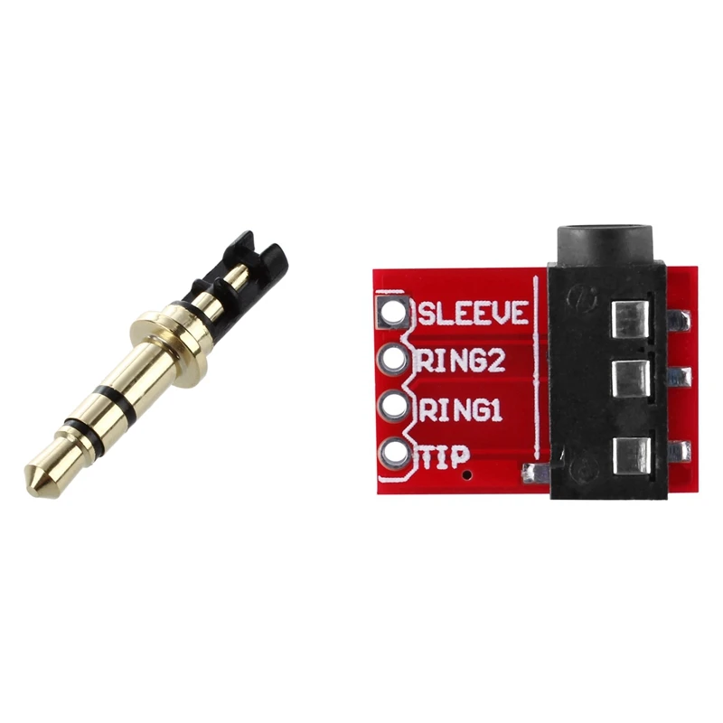 

10 Pcs 3.5Mm 3 Pole Male Soldering Headphone Audio Jack With TRRS 3.5Mm Jack Breakout Board Audio MP3 Connector Module