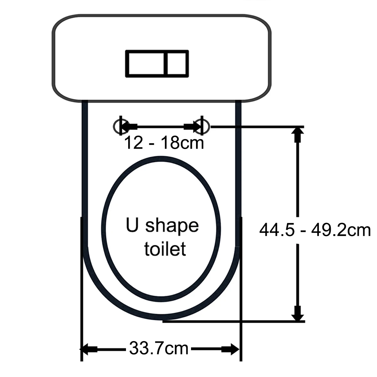 Универсальные U-образные удлиненные сидения для унитаза с медленным закрытием
