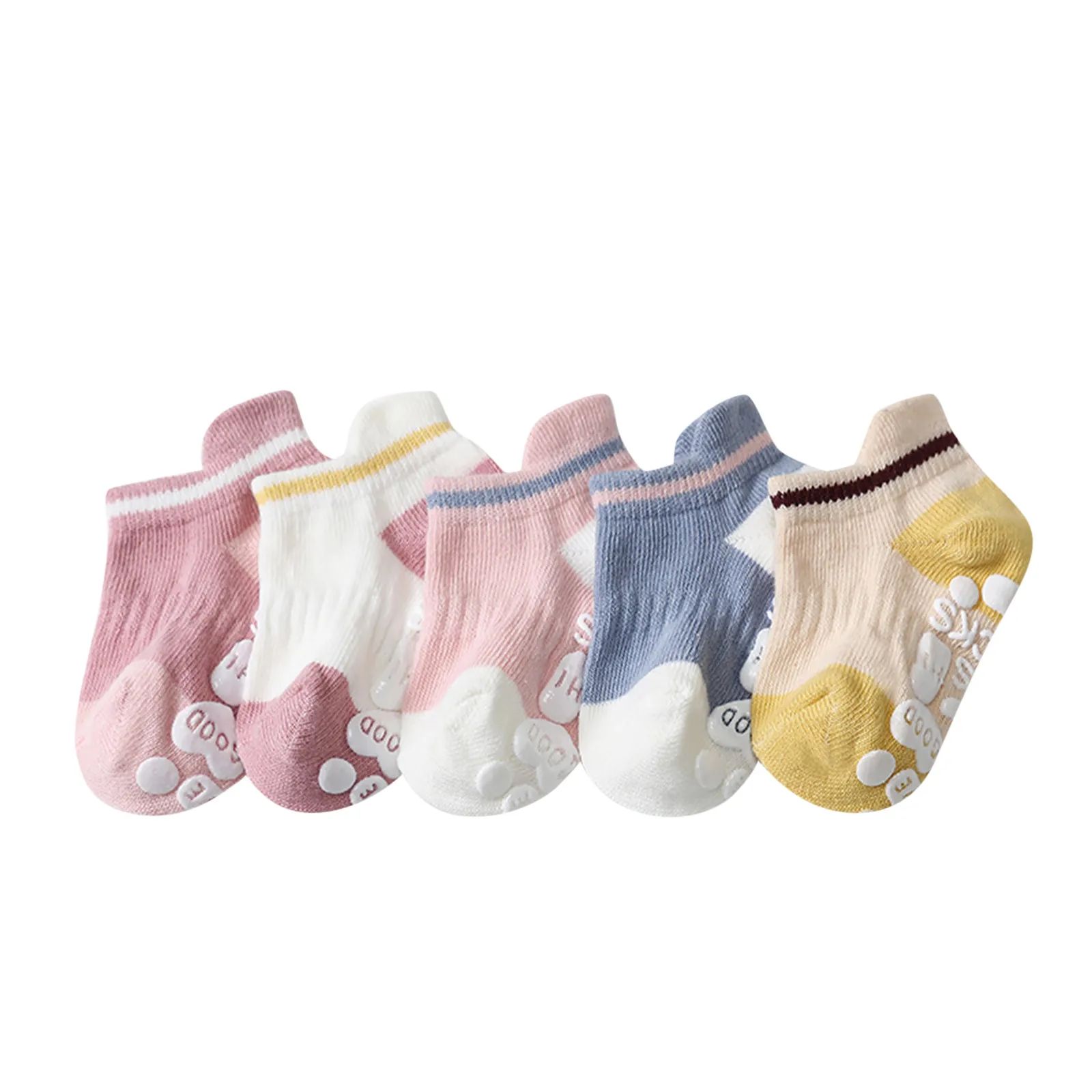 

5 Pair Toddler Baby Kids Girls Boys Non-slip Socks Sets Soft And Elegant Socks Set Infant Girl Accessories Socks Non Slip Kids