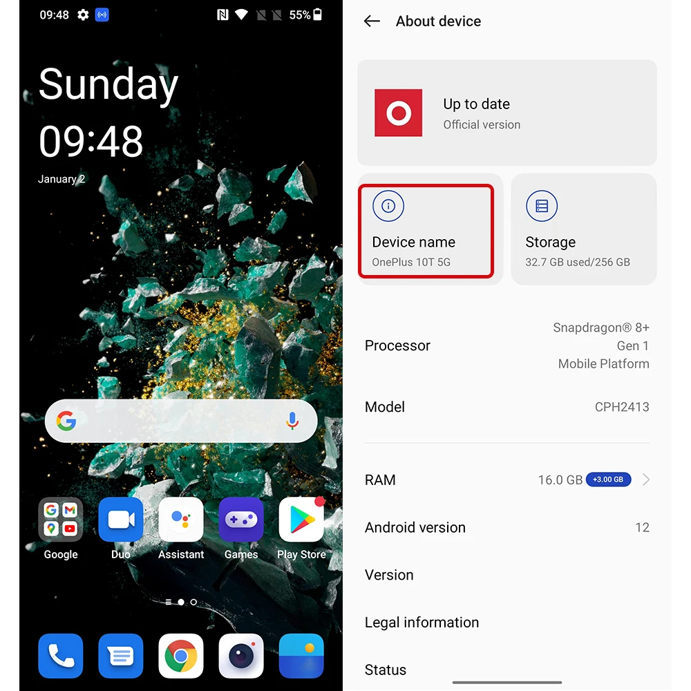 Смартфон с глобальной прошивкой OnePlus Ace Pro в наличии 10 T 150 Вт SUPERVOOC зарядка 4800 мА · ч