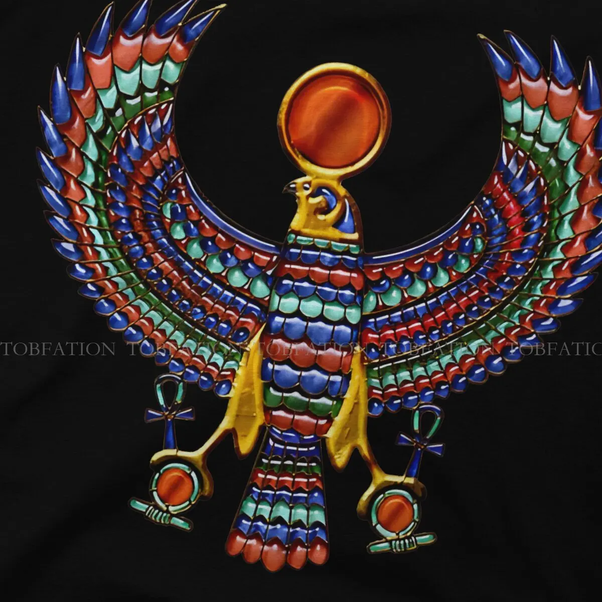 Новинка футболки God Horus с рисунком древнего египетского символа мужские топы из