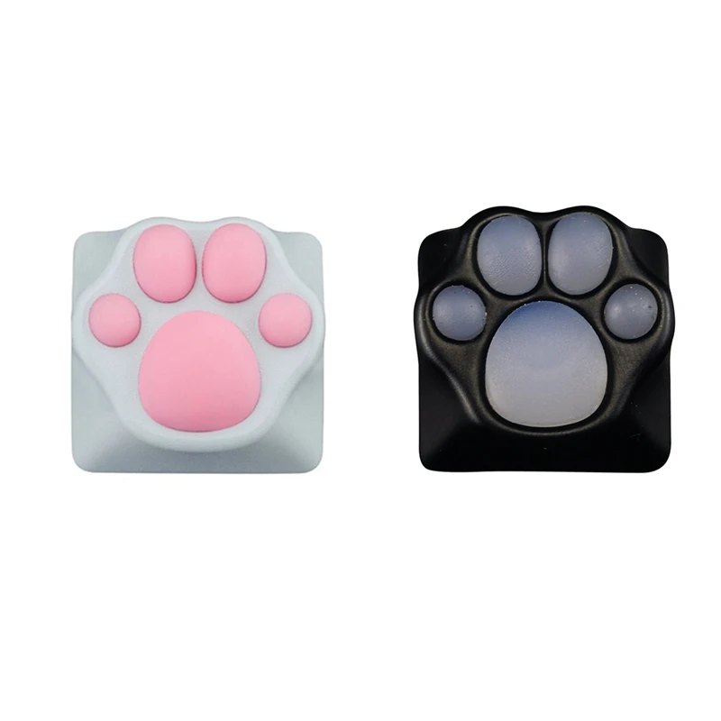 

1 Piece Silicone Cute Paws Artisan Cat Paws Pad Keyboard Keycaps For Cherry MX Switches Personality Soft Feel Cat Keycap , A