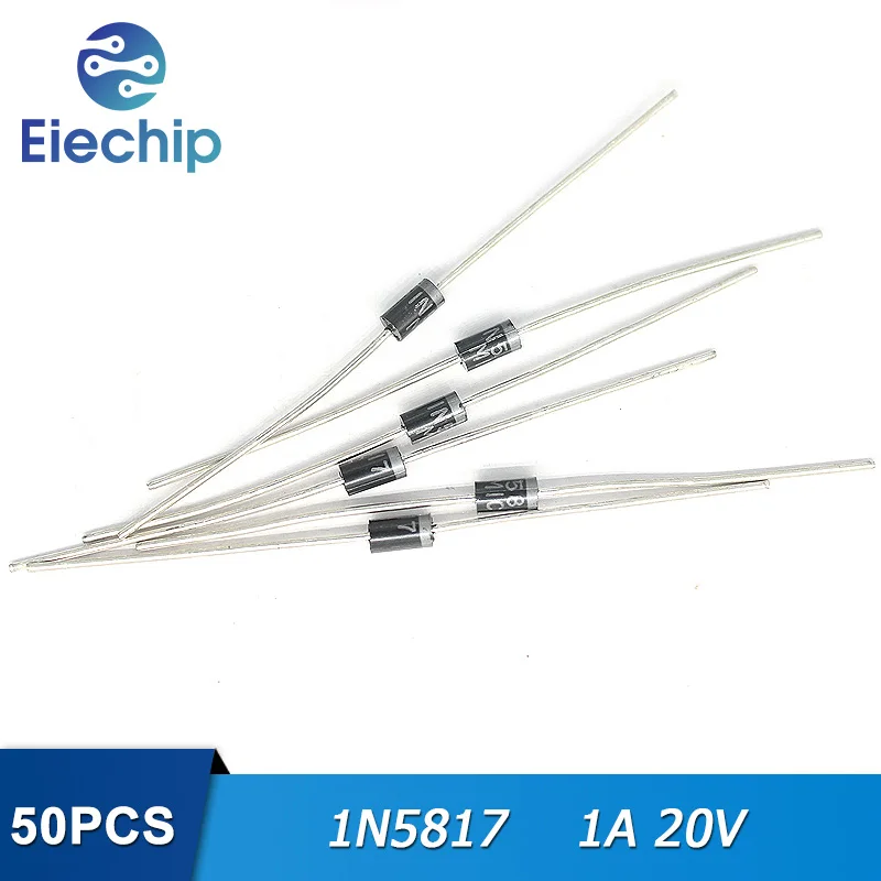

50PCS 1N5817 IN5817 DO-41 Schottky Diode 1A 20V