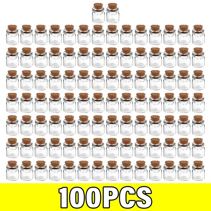 

Мини стеклянные бутылочки с пробкой