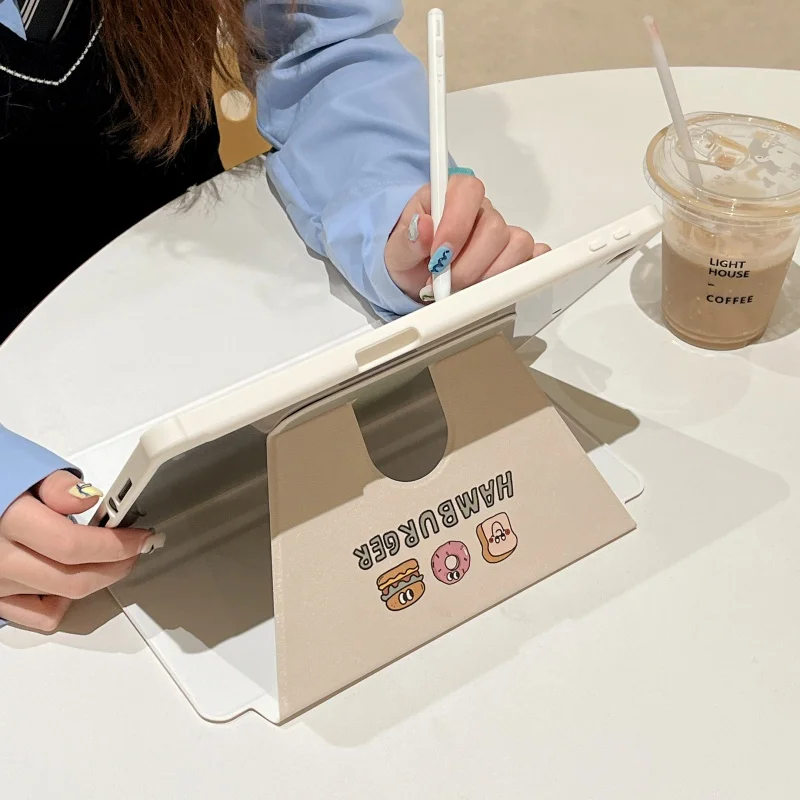 

360 Rotation Protective Case For iPad 10th 10.2 7/8/9th Air 1 2 Air 4 5 10.9 11 Mini 6 Cute Animal Kids Cover with Pencil Holder