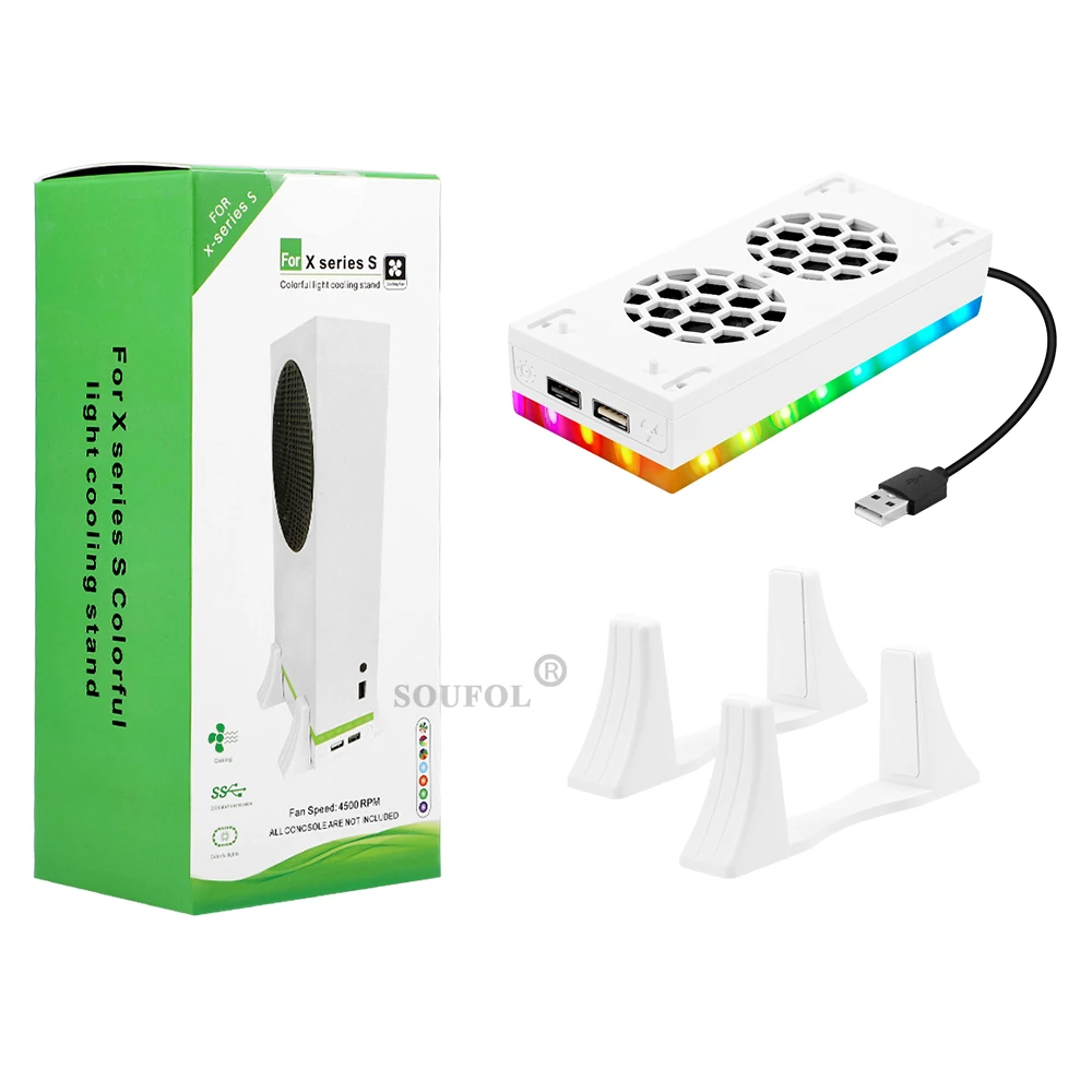 RGB-вентилятор охлаждения для консоли Xbox серии S аксессуары вертикальная