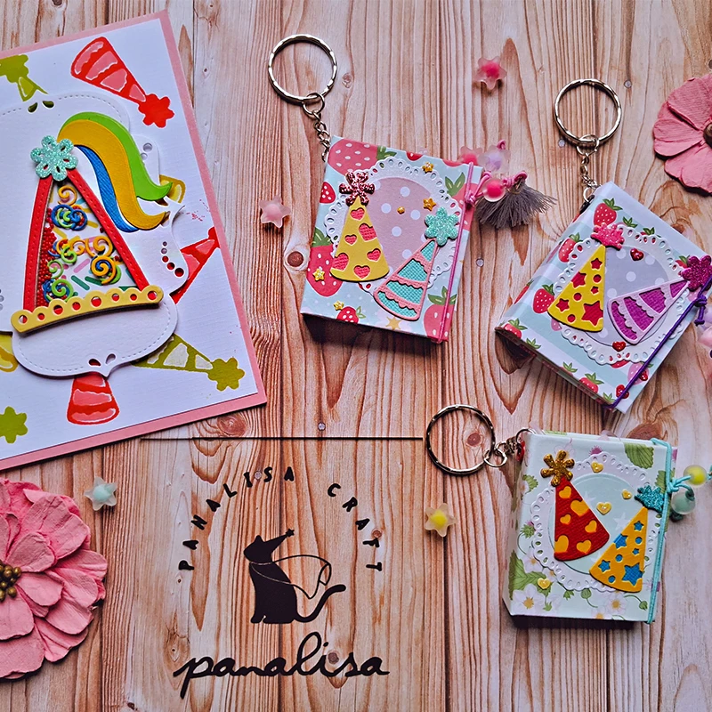 Panalisacraft Cute вечерние Hat вырезанные штампы альбом декоративное тиснение сделай сам