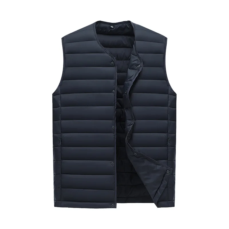 Vest Men's Parkas Lightweight Warm Winter Male Sleeveless Cotton Jacket Zipper Cardigan Casual Chamarras Para Hombre