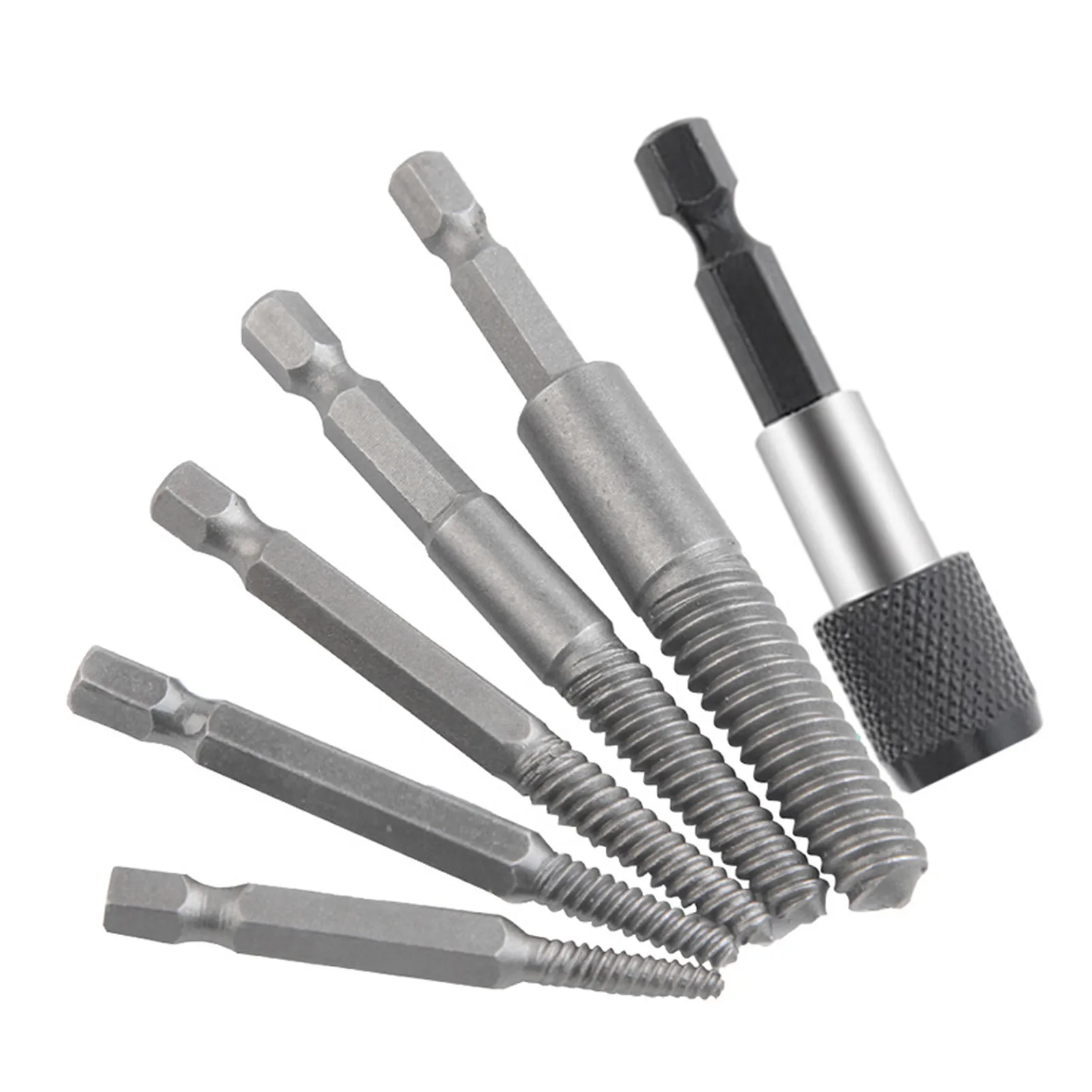 

Damaged Screw Extractor Set 6Pcs Stripped Screw Extractor Kit Broken Bolt Extractor Kit Screw Remover Set For Flat Hex Or