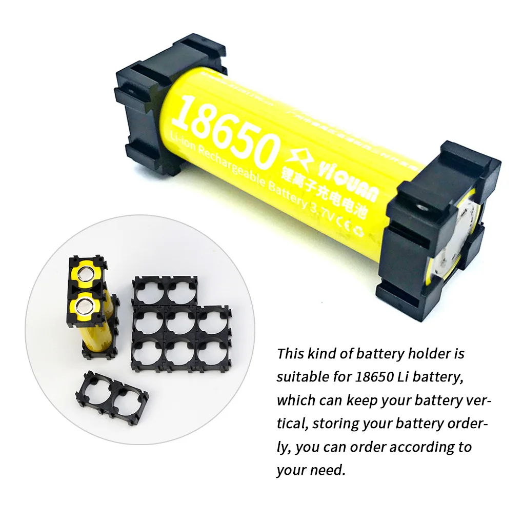 

100 шт., литиевые цилиндрические держатели для батарей 18650