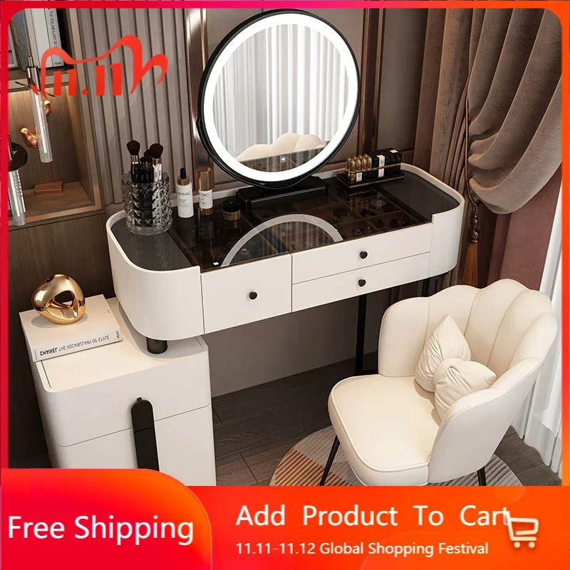 

Multifunction Dressing Table Modern Storage Vanity Cabinet Console Bedside Dressing Table Corner Mesa Auxiliar Home Furniture