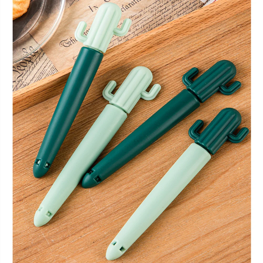 

Sealing Tongs Food Bag Closure Clip Cartoon Cactus Shape Moisture-Proof Clamp Fresh Keeping Sealing Clip Kitchen Accessories