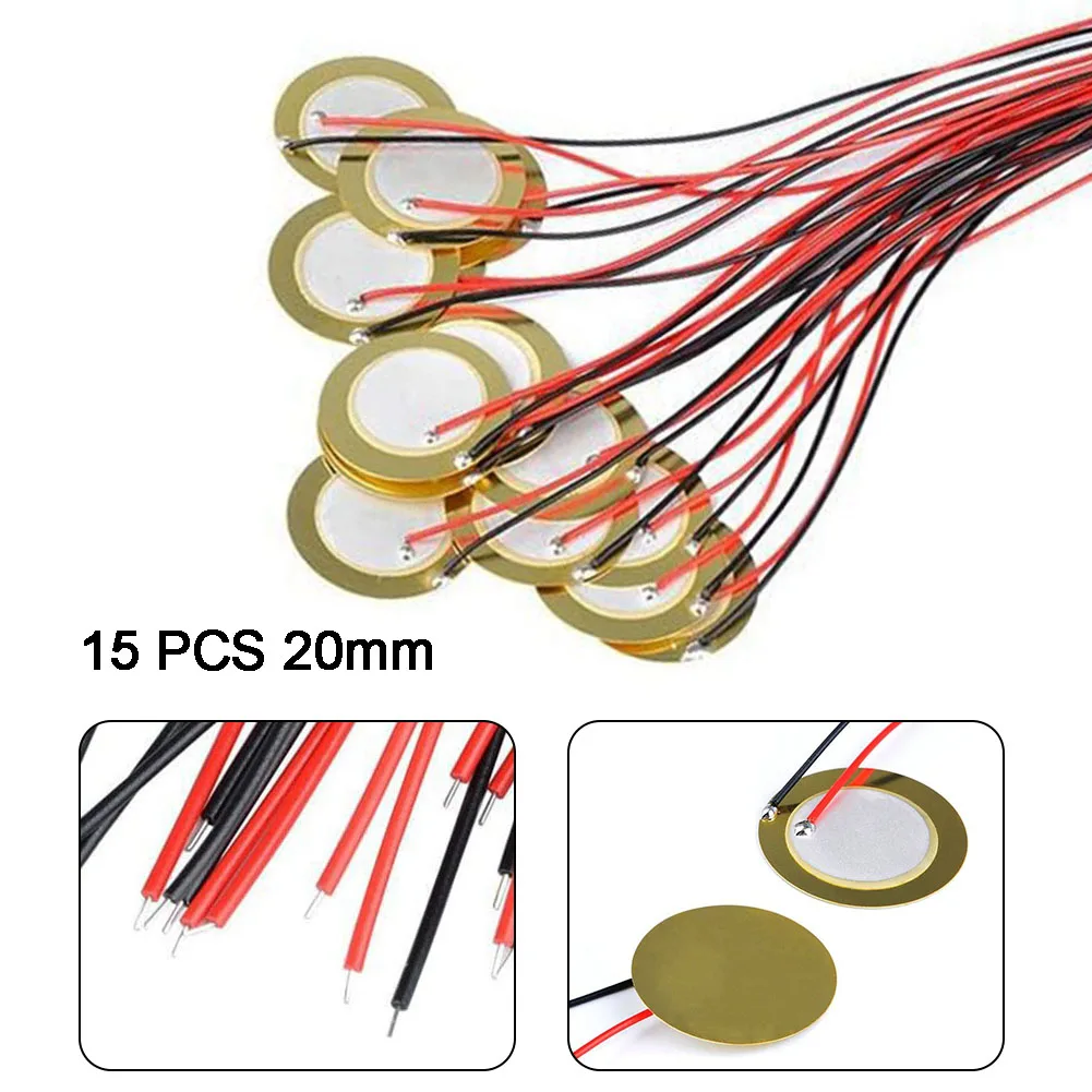 

Brass Ceramic Piezo Discs Piezo Pickup Discs Resonant Frequency 5.6kHz Small Thin Guitar Accessories Low Power Consumption
