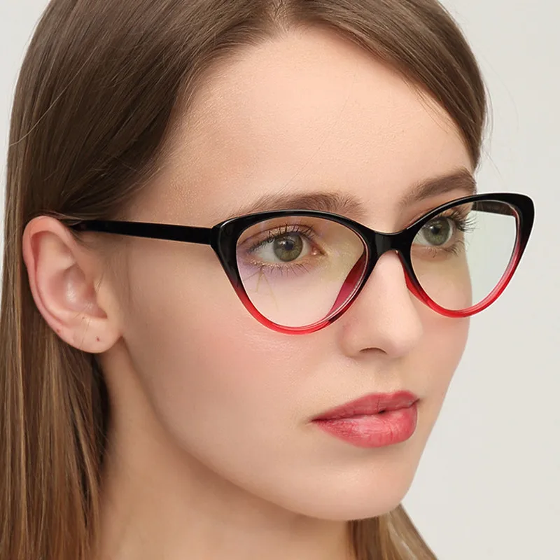 

New Designer Woman Glasses Optical Frames cat's eye Glasses Frame Clear lens Eyeware Black Silver Gold Eye Glass