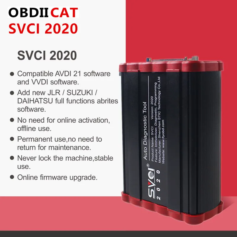 Программатор ключей OBD2 SVCI 2020, V38.1, VVDI2, SVCI, V2014, V2015, V2018, V2019, без ограничений, Abrites Commander, для обновления Vag