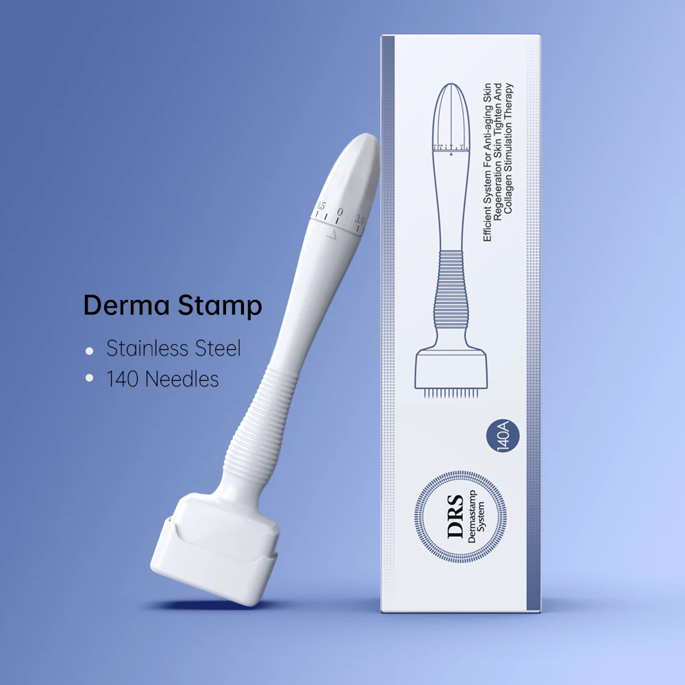 

Derma Stamp DRS 140A Dermapen Adjustable Microneedling for Beard Hair Growth Anti-Aging Skincare Tools Microneedle Roller Stamp