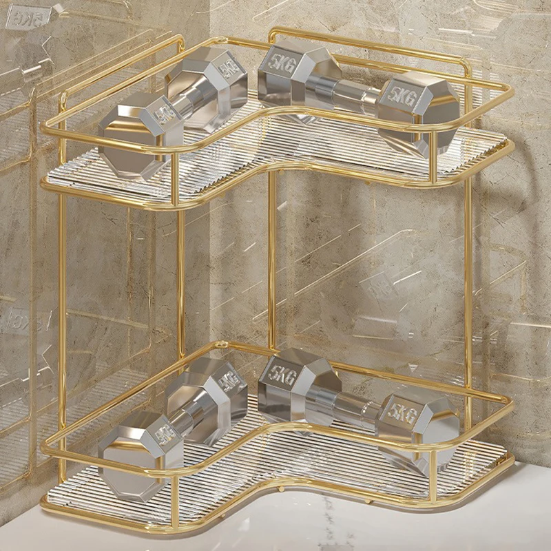 Полка угловая без перфорации настенная бесшовная полка для ванной комнаты