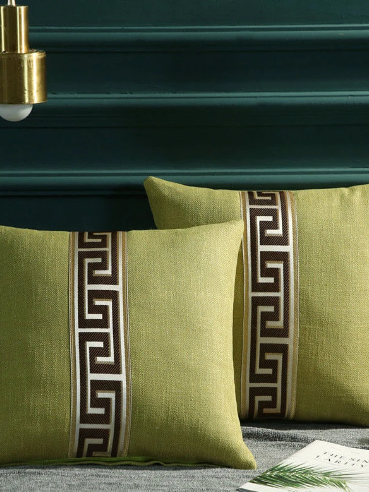 Скандинавская подушка из хлопка и льна простая современная утолщенная гостиная