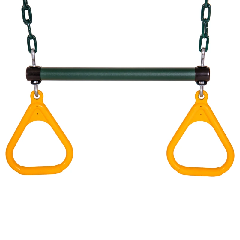 

Jack and June Durable Playset Ring Trapeze Bar and Swing Combo with Large 50” Chains