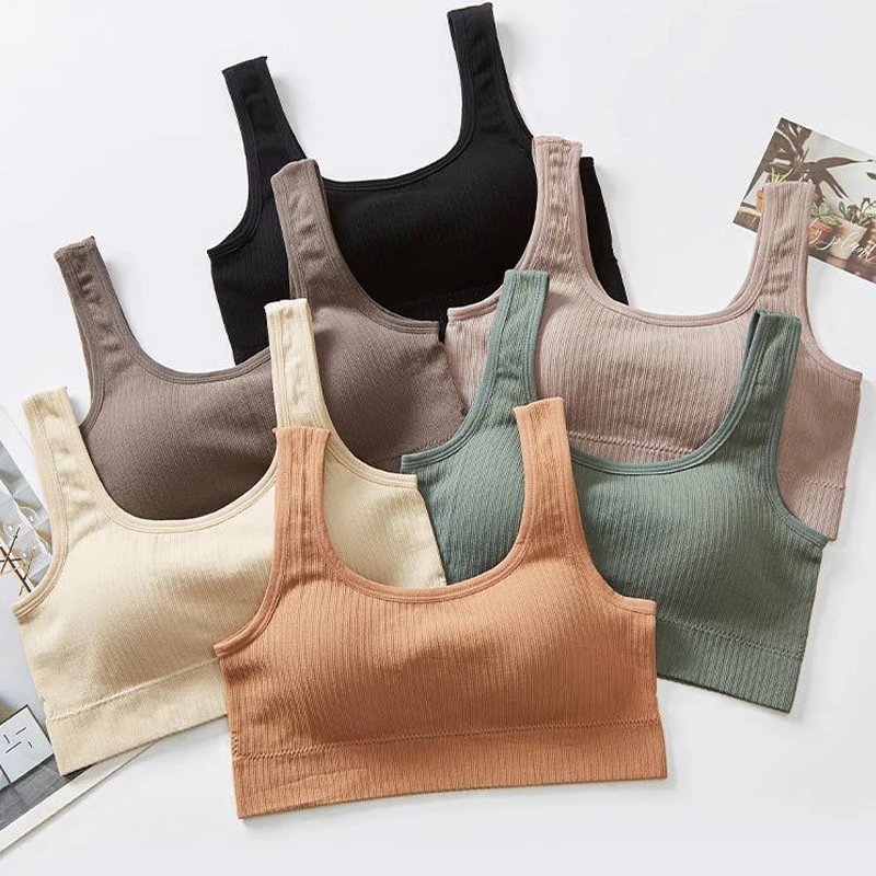 

Fashion Sport Bra Women Shockproof Push Up Underwear Crop Tops Lingerie Feamle Solid Sheer Bralette Mujer