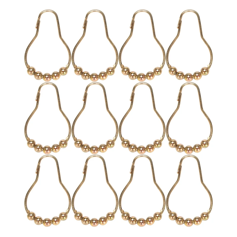 

Easy Install Rustproof Shower Curtain Hooks Frictionless Stainless Steel - Easy Glide Shower Rings For Shower Curtains Rods Poli