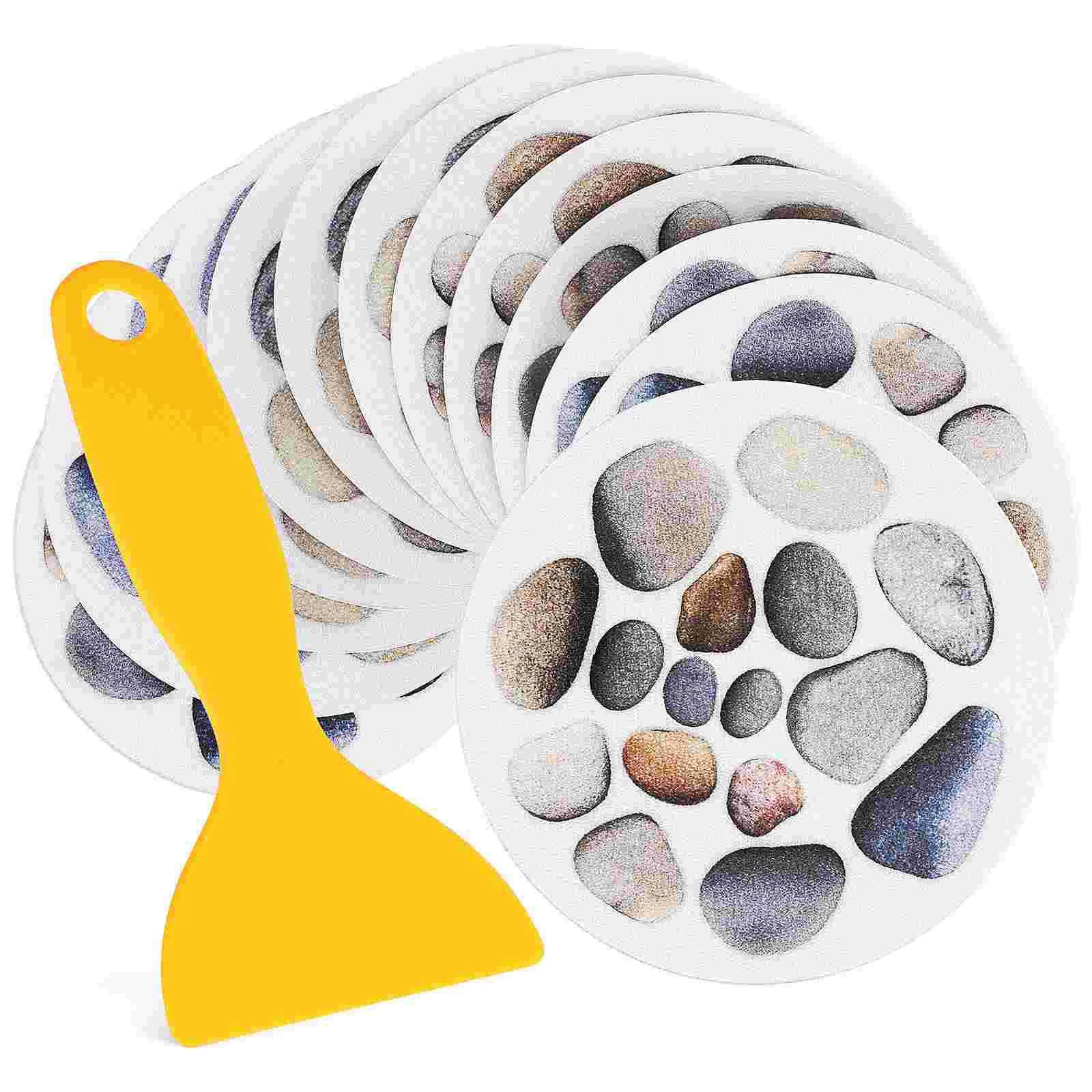 

Нескользящие наклейки для ванны, 12 листов, Нескользящие наклейки для душа и ванной, Мультяшные напольные наклейки Peva, клейкие