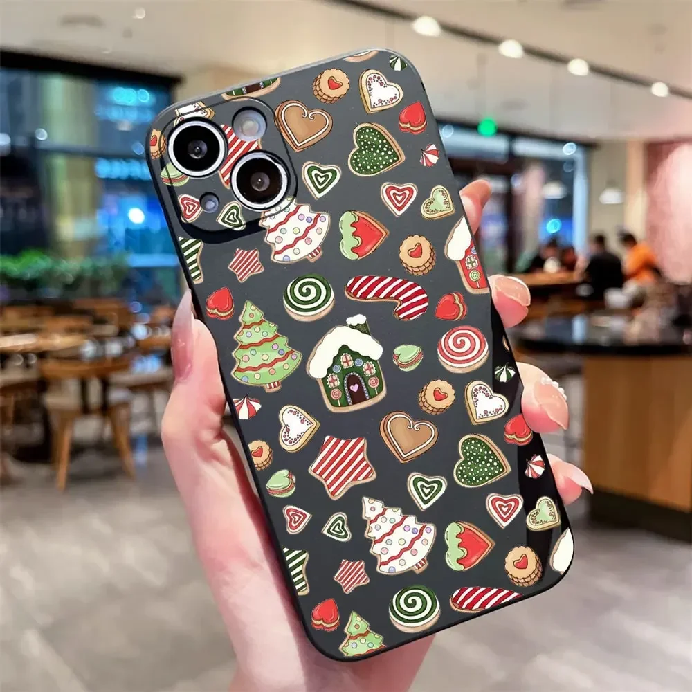 Cute New Year Gifts Snow Elk Merry Christmas Phone Case for IPhone 11 12 13 14 15 16 Pro Max Mini XS X SE20 7 8 Plus Soft Covers