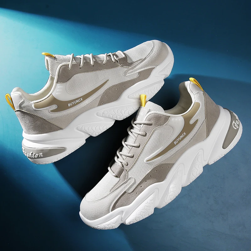 Men Fashion Casual Running Shoes Man Autumn New Sport Sneakers Classical Thick-soled Mesh Breathable Casual Shoes Men Sneakers