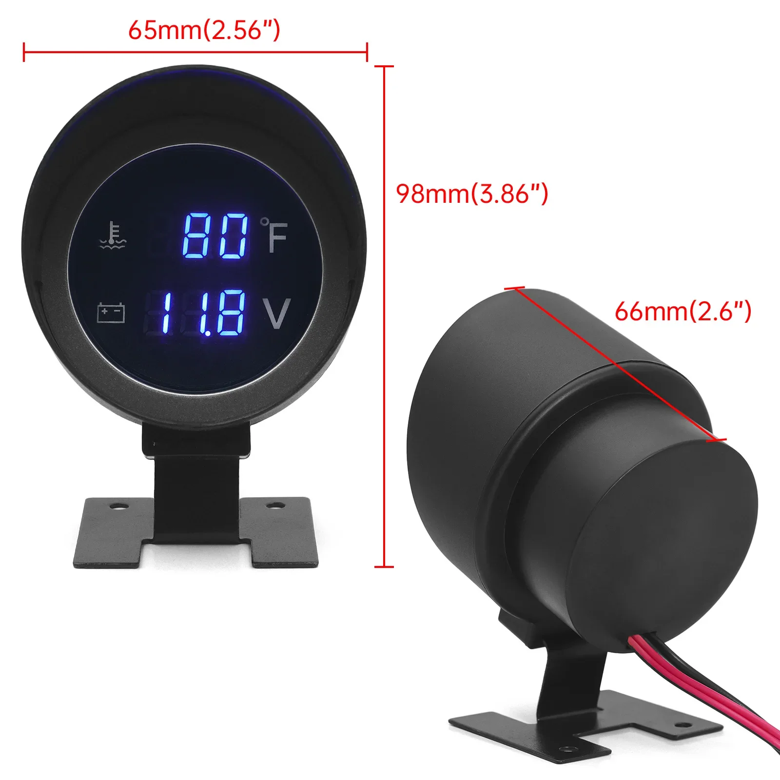 Индикатор уровня резервуара для воды + вольтметр адаптер 26–40 мм 2 в 1 ЖК-дисплей