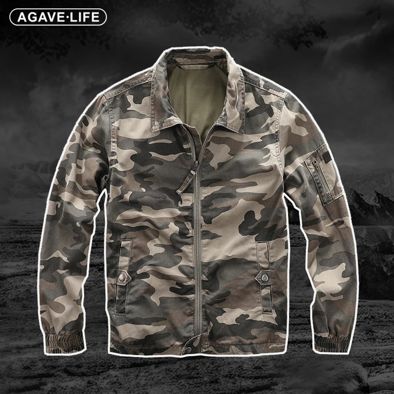

Куртка мужская камуфляжная, пиджак-карго в стиле милитари, Повседневная Свободная верхняя одежда, весна-осень
