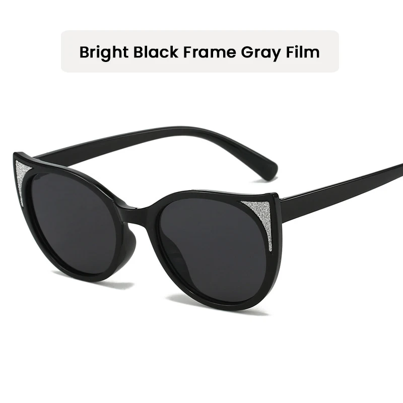 Детские солнцезащитные очки Elbru в круглой оправе с кошачьими ушками новый стиль