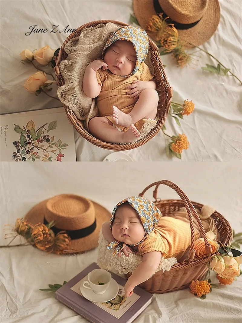 

Newborn baby photo shoot pastoral picnic wind studio photography clothing