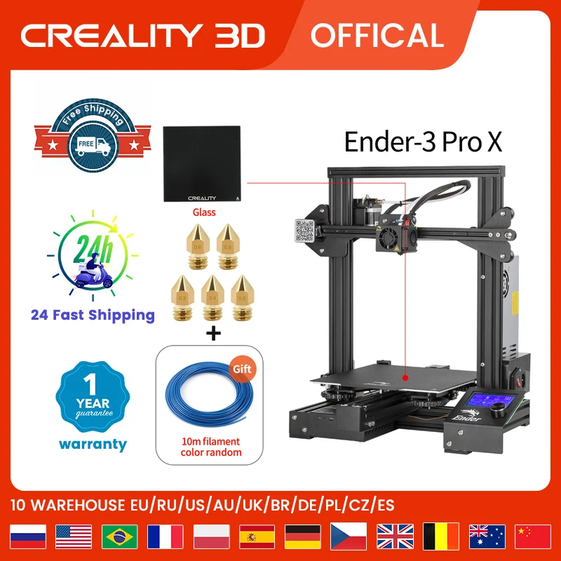 

CREALITY Ender-3 Pro 3D Printer Printing Masks Magnetic Build Plate Resume Power Failure Mean Well Power Supply Printing KIT