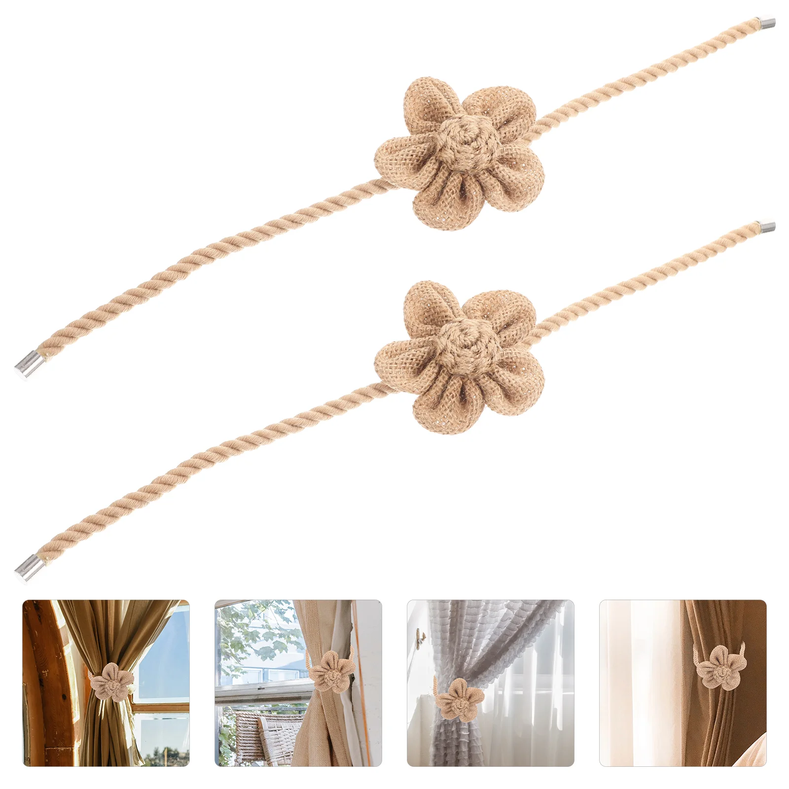 

2 Pcs Magnetic Curtain Straps Holdbacks Tie Curtains Fixing Window Shade Hooks Drapes Vintage Decor Decorate Attach Wall