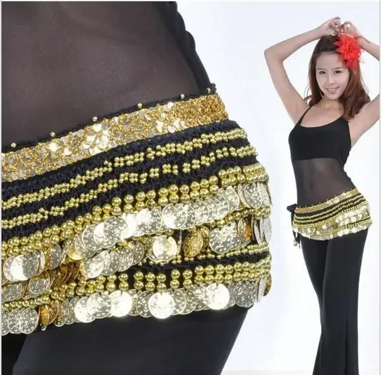 Женский ремень для танца живота черный красный белый синий розовый аксессуар 338