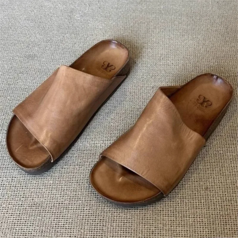 Женские тапочки Boken лето 2024 нескользящие сандалии на толстой подошве обувь для