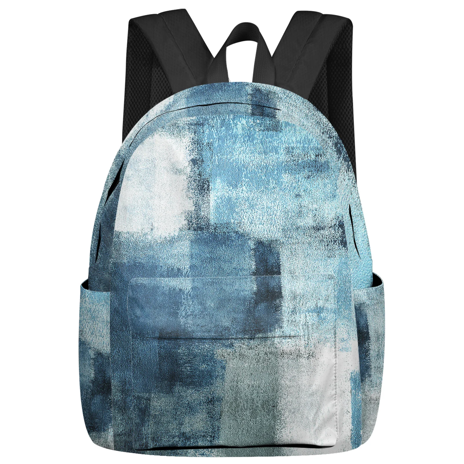 

Oil Painting Abstract Geometric Blue Backpacks Teenagers Student School Bags Laptop Backpack Men Women Female Travel Mochila
