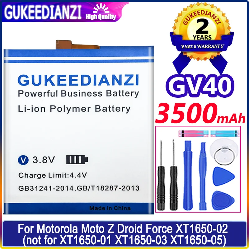 

3550/3500mAh Battery GV40 GV30 SNN5972A For Motorola Moto Z Droid Force XT1650-0 MotoZ XT1650-01 XT1650-03 XT1650-05 Bateria