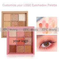 customize logo eye shadow palettes professional makeup eyeshadow glitter pigmented matte shimmer eye cosmetic highlighter