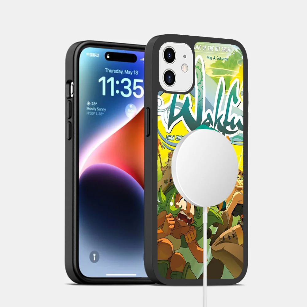 Чехол для телефона W-Wakfu Game iPhone 15 Pro Max чехол 14 Plus 13 12 11 Magesafe магнитный с беспроводной