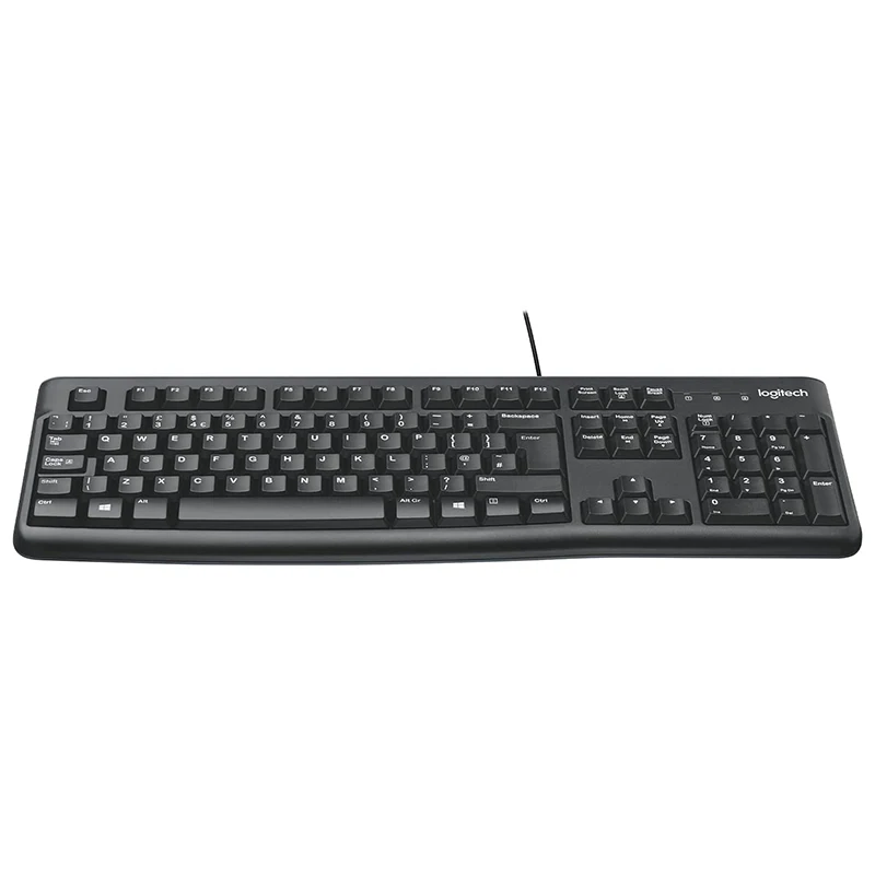 Проводная клавиатура Logitech MK120 для полноразмерной Клавиатуры Windows USB Plug-and-Play