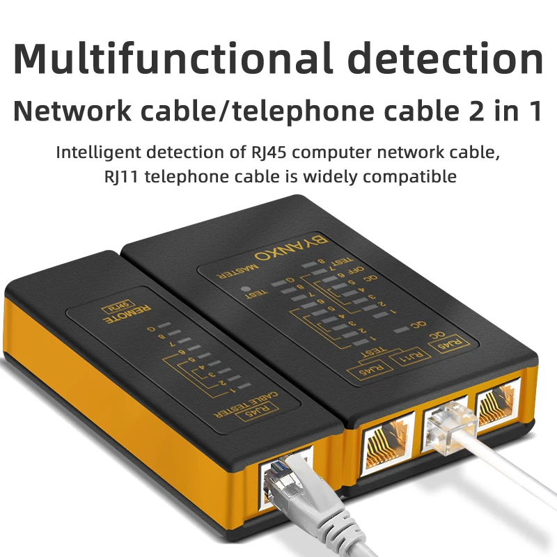 Burboro Professional Network Cable Tester RJ45 RJ11 RJ12 CAT5 UTP LAN Network Tracker Cable Tester Network Repair Tools