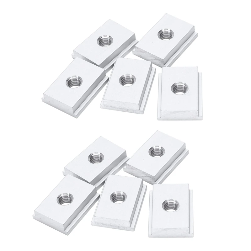 

10Pcs M8 T-Track Slider Sliding Nut Aluminum Alloy T Slot Nut For Woodworking Tool Jigs Screw Slot Fastener
