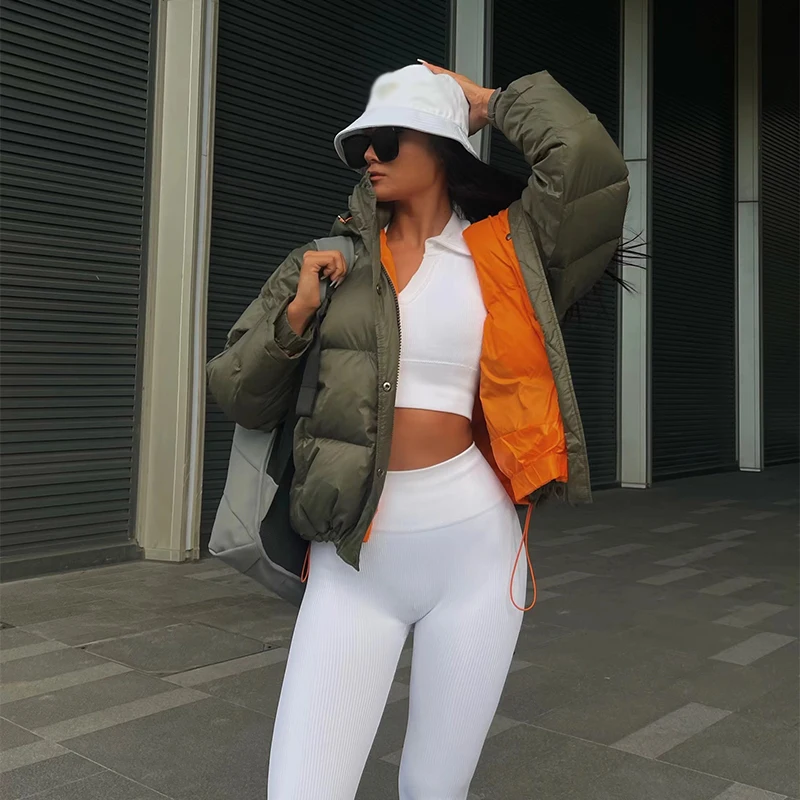 Winter Thick Warm Parkas Padded Streetwear Baseball Uniform Oversized Woman Coats Loose Women Fashion Bomber Jackets New