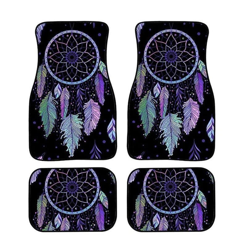 

Anime Style Printing Unisex Anti-Dirty Wear-Resistant Rubber Material All-Weather Safety Protection 4PCs Car Foot Mat