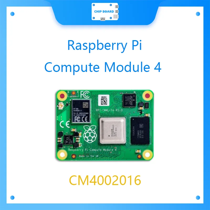 Modulo di calcolo CM4 Raspberry Pi 4, CM4002016, In un fattore di forma compatto, senza modulo WIFI, opzioni per RAM / EMMC